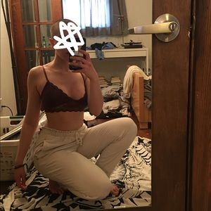 maroon bralette